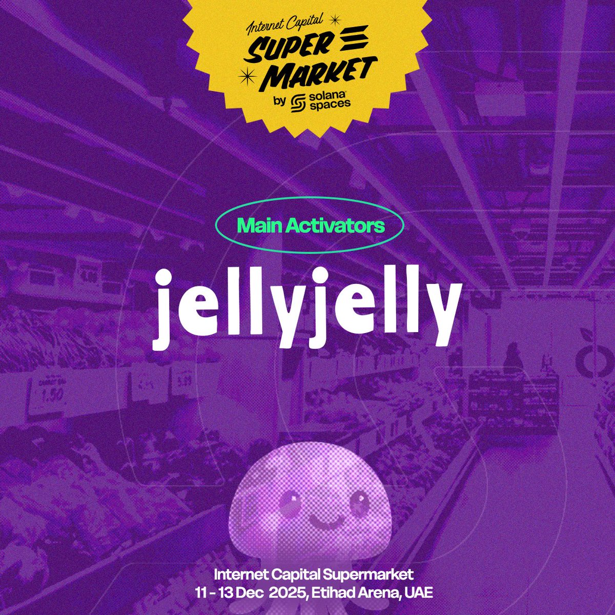 solanaspaces's tweet photo. ATTENTION SHOPPERS 📢

@jellyvideochats  joins us as one of our main activators, helping elevate the Internet Capital Supermarket with a refined, smoother shopping experience across key aisles.

Expect fresh upgrades, polished sections, and a store that runs like it’s been perfectly set… jelly-smooth. Wob wob!🛒✨
