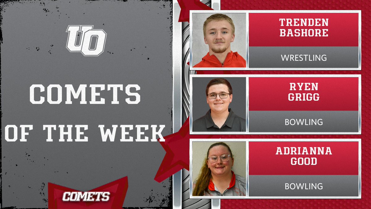 OlivetAthletics's tweet image. The Comets of the Week are Trenden Bashore from The @UOlivetMWR team, and Ryan Grigg and Adrianna Good from The @uo.bowling team. Congratulations!!

READ -- olivetcomets.com/aotw/2025-26/1…

#GoCOMETS | #UONation | #d3wrestle