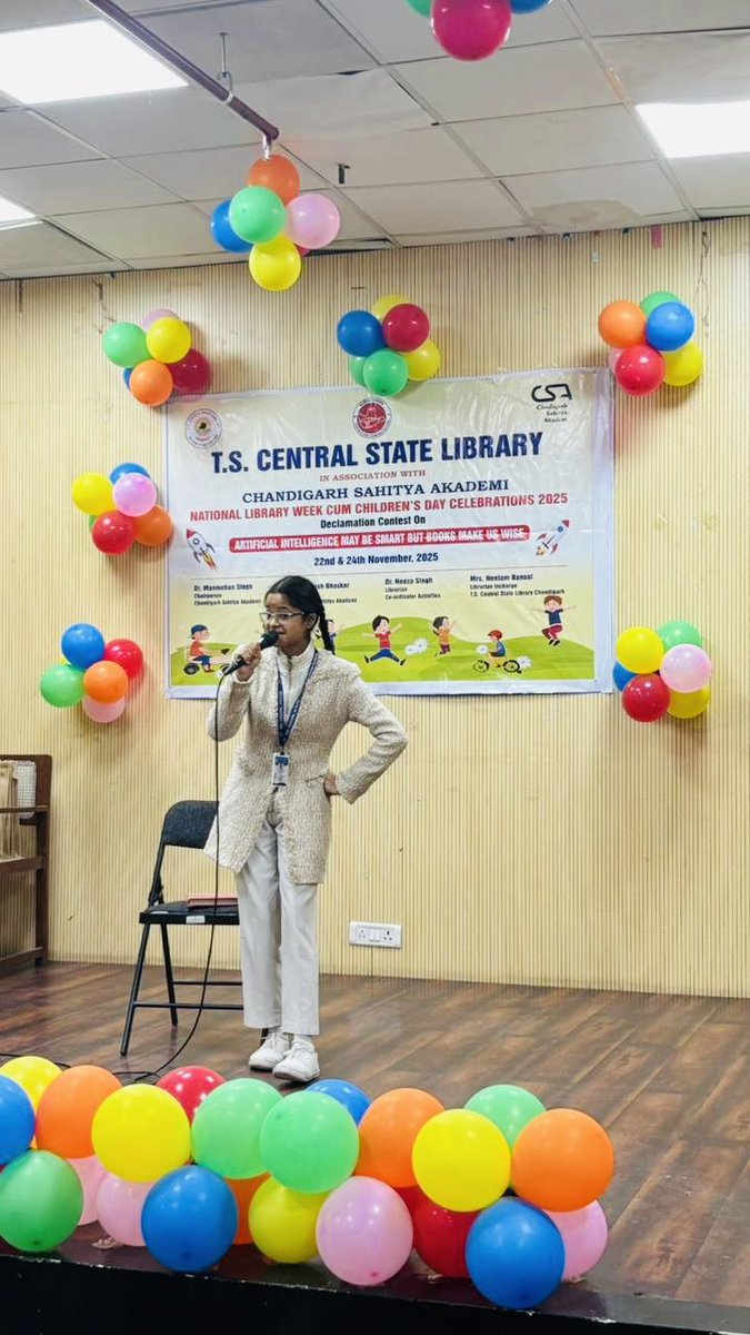 neeza_singh's tweet image. Organised Declamation competition for private school children on 22.11.2025
#NationalLibraryWeek2025
#ChildrensDay @IFLA @iflawlic @MinOfCultureGoI @EduMinOfIndia @RrrlfKolkata @NationalLib_GoI @gssjodhpur @mohitgupta1962 @SeemaRampersad
