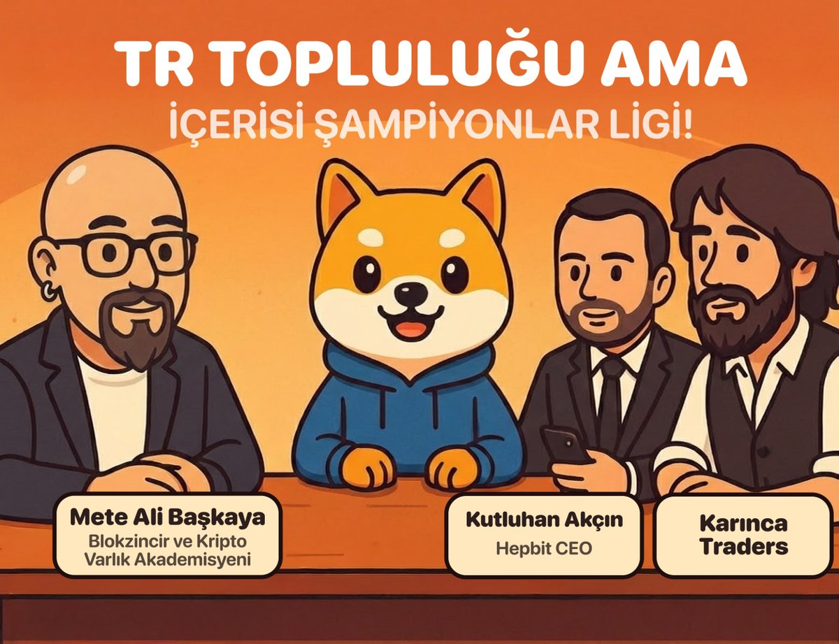 🇹🇷 24 SAAT KALDI!
Türkiye’nin ilk BabyDoge Türkçe AMA’sı başlıyor! 🎙️
🎧 Konular: Kripto, yatırım, borsa, ve BabyDoge’un Türkiye planları 🇹🇷
👥 Konuklar:
<a href="/mete_baskaya/">Mete Ali Başkaya</a> 🎓
<a href="/kutluhanakcin/">Kutluhan AKÇIN</a> 💼
@KarincaTraders 📈

🎁 Ödüller:
10 eSIM kart 🌐
20 OG Pass 🎫 (<a href="/PAWSBabyDoge/">MissionPawsible by BabyDoge</a>  için!)

🎯