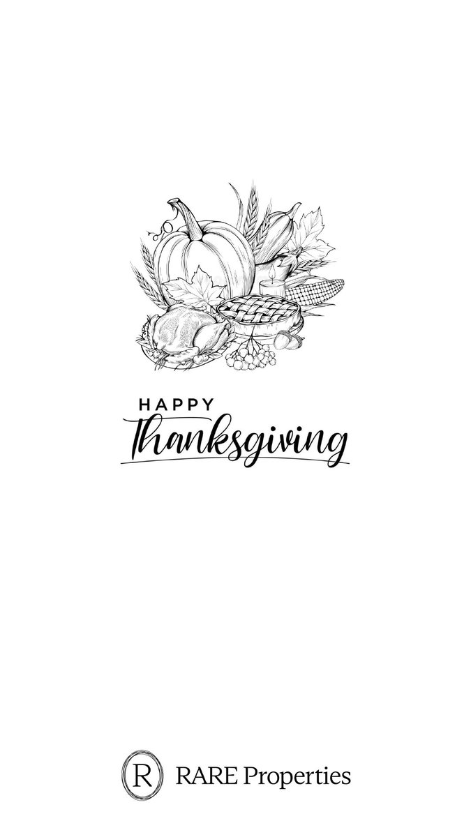 RARE Properties wishes you a Thanksgiving filled with gratitude, joy, and the comforting warmth of home. 🦃🍂
