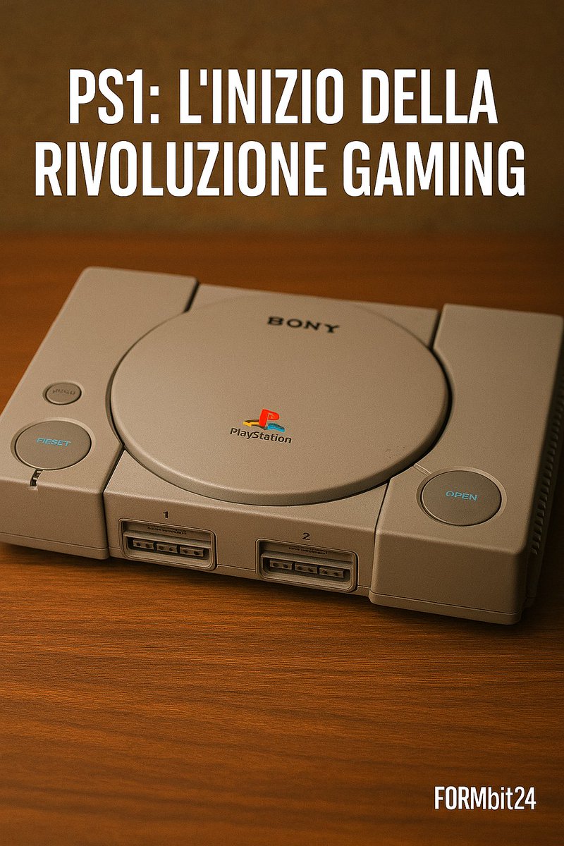 Formbit24's tweet image. Prima della normalità 3D: la PlayStation che cambiò tutto.
 Hai mai giocato su una PS1? Racconta il tuo ricordo nei commenti. Guarda il video : youtube.com/shorts/tw1F5xE…  #PlayStation #PS1 #formbit24 #Retrogaming #Anni90   #FinalFantasyVII #MetalGearSolid #GranTurismo #Sony