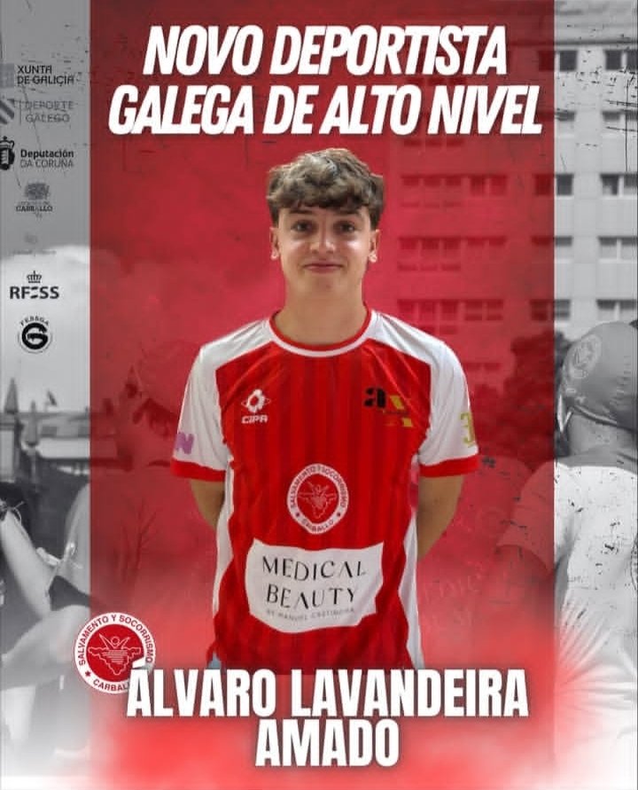 TRES NOVOS DEPORTISTAS DGAN

Tres dos nosos deportistas foron nomeados como NOVOS DEPORTISTAS GALEGOS DE ALTO NIVEL pola Xunta de Galicia.

Aroa Sequeiro, Kevin Pallas e Álvaro Lavandeira lograron esta distinción grazas aos seus éxitos na tempada 24/25.

Parabéns!!
#FORZASYSCA