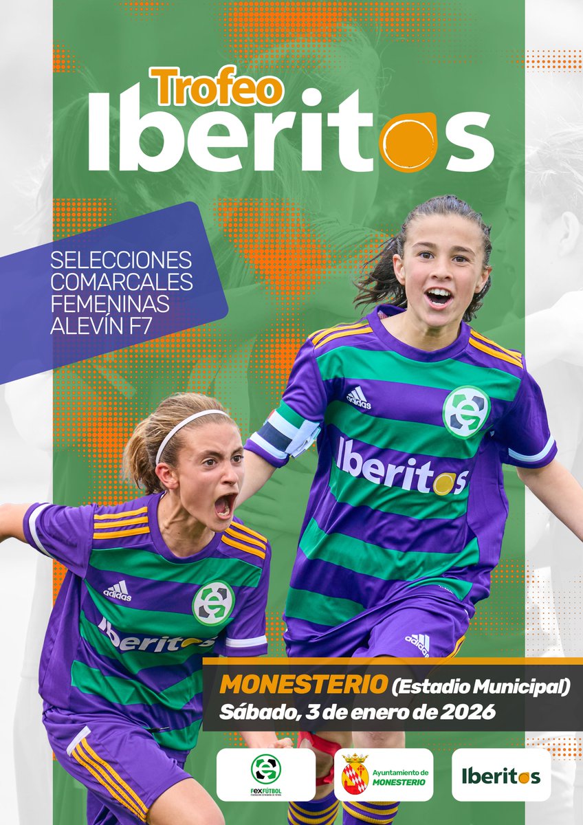 ⚽👧 | #FútbolFemenino |

📍𝐌𝐎𝐍𝐄𝐒𝐓𝐄𝐑𝐈𝐎, designada como sede del 🏆𝐓𝐫𝐨𝐟𝐞𝐨  <a href="/Iberitos/">Iberitos || Patés y cremas untables</a> de Selecciones COMARCALES Femeninas Sub-12, que se disputará el próximo 3 de enero.

🔗+INFO 👉goo.su/OzTgtS

🚀Con el impulso de @iberitos

#Extremadura💚🤍🖤