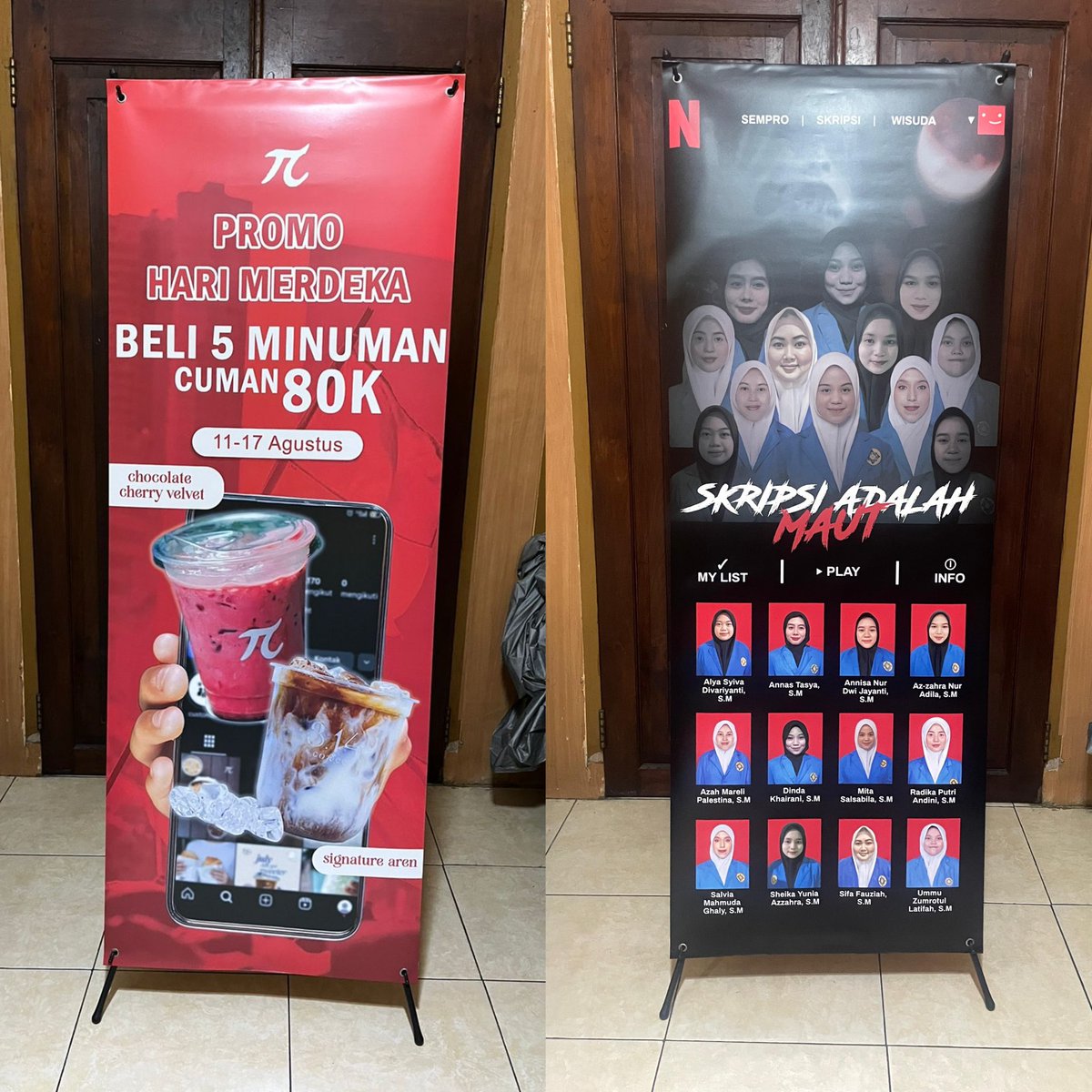 48flag's tweet image. buat yg lagi mau bikin X Banner buat jualan/kuliah/ultah/acara apapun bisa juga ke 48flag ya💗 harga terjangkau cuma 150k aja😍🫶🏻