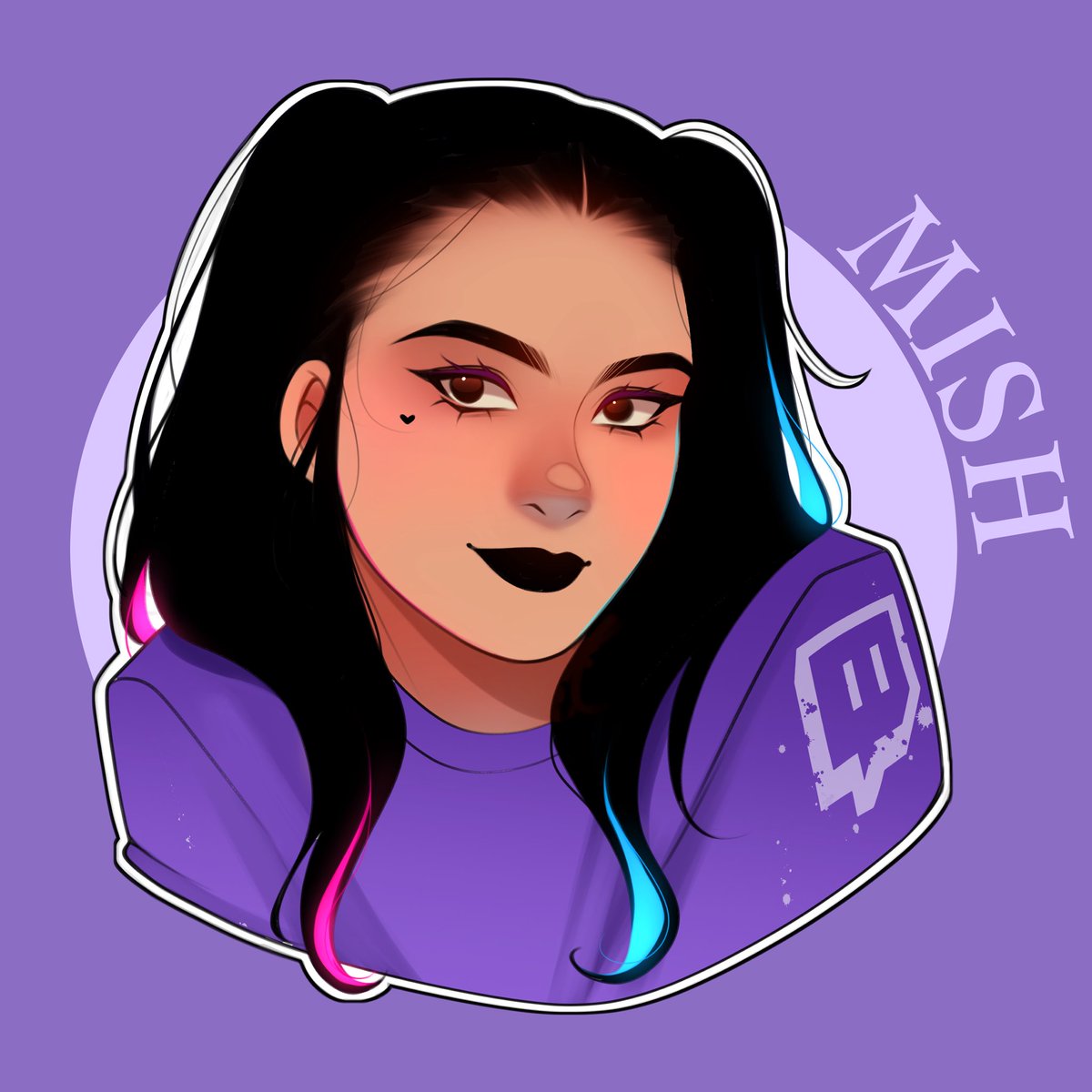 Spreading a little love to one of my favorite DBD creators
 <a href="/probablymish/">Mish</a> 

Love this sweet thang!

She can do a 5 gen loop while having full conversations 
and she considers her fellow survivors besties💜💜
Tried to incorporate pink and blue from your survivor
#DeadbyDaylight