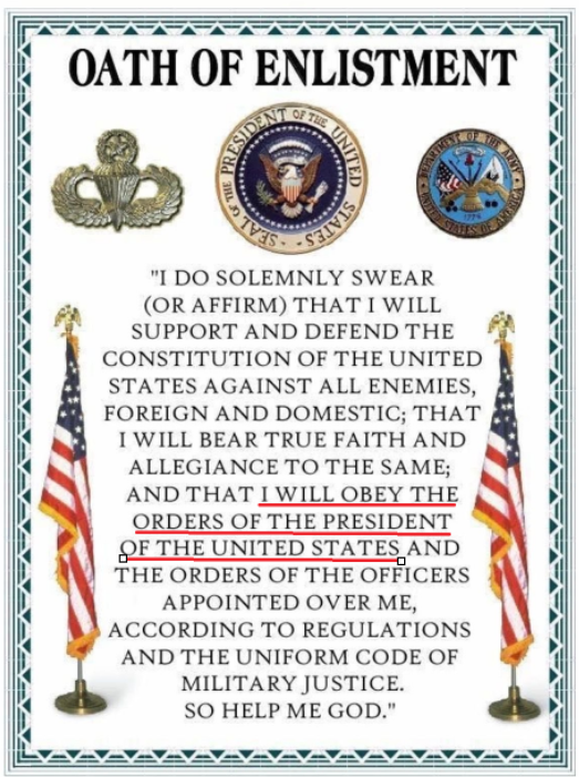 We don't need a reminder from you about something we learn and have refresher training on every year (and you know this). You made an inane video to muddy the waters and undermine the authority of the President. You are an absolute piece of shit and an embarrassment to yourself,