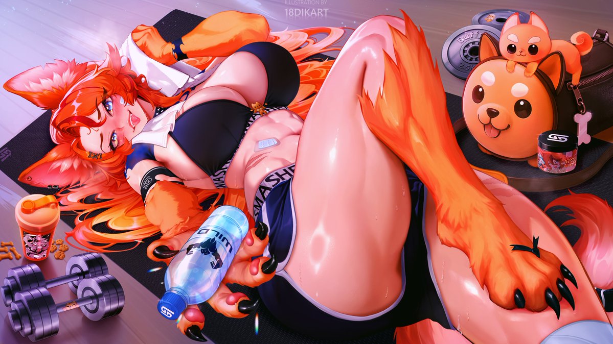 CONGRATS ON THE DEBUT!! ❤️🔥

It was such a pleasure creating the starting screen for <a href="/Buffpup_/">Buffpup 🦴VchiBan✨</a>  Workout model — she brings so much energy and charm! 💪 MUCH LOVE!! 🐾

#Buffpup #ruffpup #Commission #illustration #イラスト #VTuber