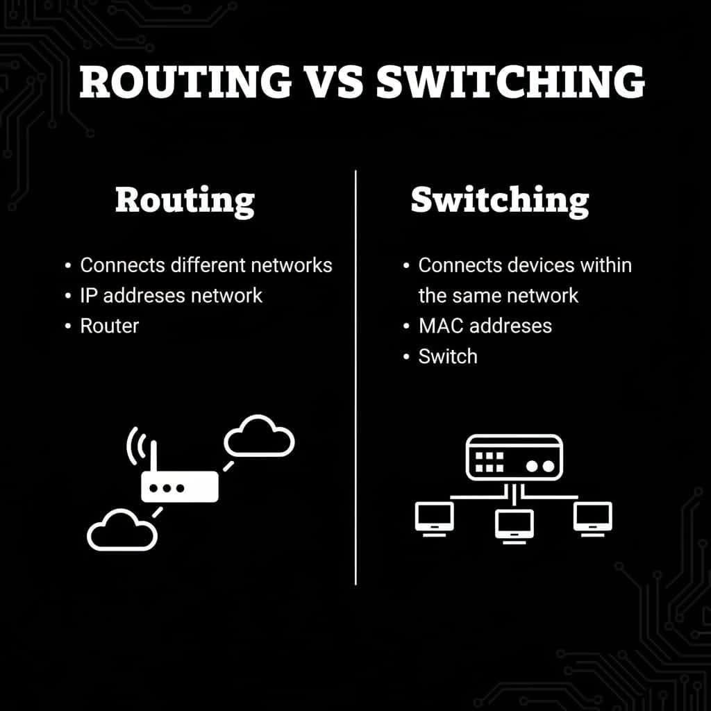 TechGuyOffixal's tweet image. Routing vs Switching 

Routing → Connects different networks (uses IP addresses)
Switching → Connects devices within the same network (uses MAC addresses)

Both are essential for fast and secure communication.
#Networking #Cybersecurity #Routing #Switching