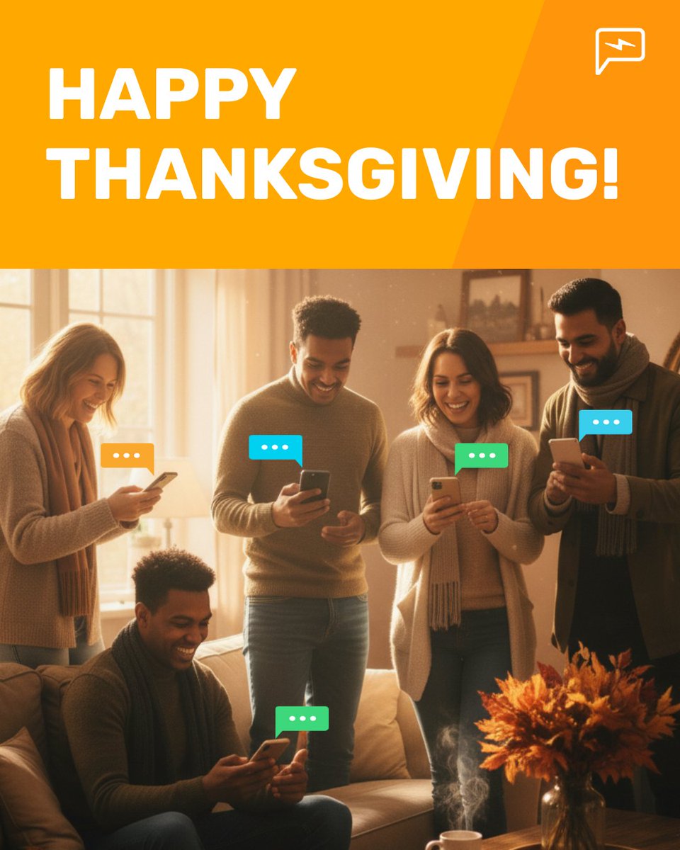 This Thanksgiving season, we're grateful to have the opportunity to partner with all of you to make an impact using the power of texting.

🦃 Happy Thanksgiving from the Powered By Text team! 🍁

#PoweredByText #SMS #MMS #Texting #Church #nonprofit #media #messages #feature
