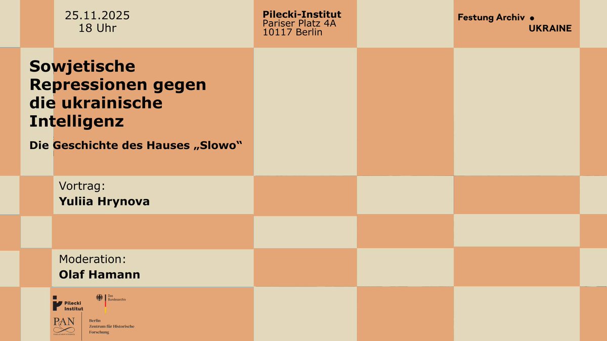 Morgen (25.11) sprechen wir um 18.30 Uhr über "Sowjetische Repressionen gegen die Ukrainische Intelligenz" im Rahmen unserer Festung Archiv Ukraine Reihe

Anmeldung: docs.google.com/forms/d/e/1FAI…

Im Zentrum von Charkiw, in der Kulturstraße 9, steht bis heute ein markantes