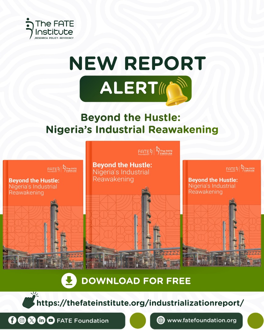 We're excited to share that at the 11th FATE Policy Dialogue on Entrepreneurship, we launched two reports for Nigeria’s MSMEs:

📘 SOE 2025: thefateinstitute.org/soe2025
📙 Beyond the Hustle: thefateinstitute.org/industrializat…

Visit the links to download 

#FATEPDS #11THPDS #GEW2025