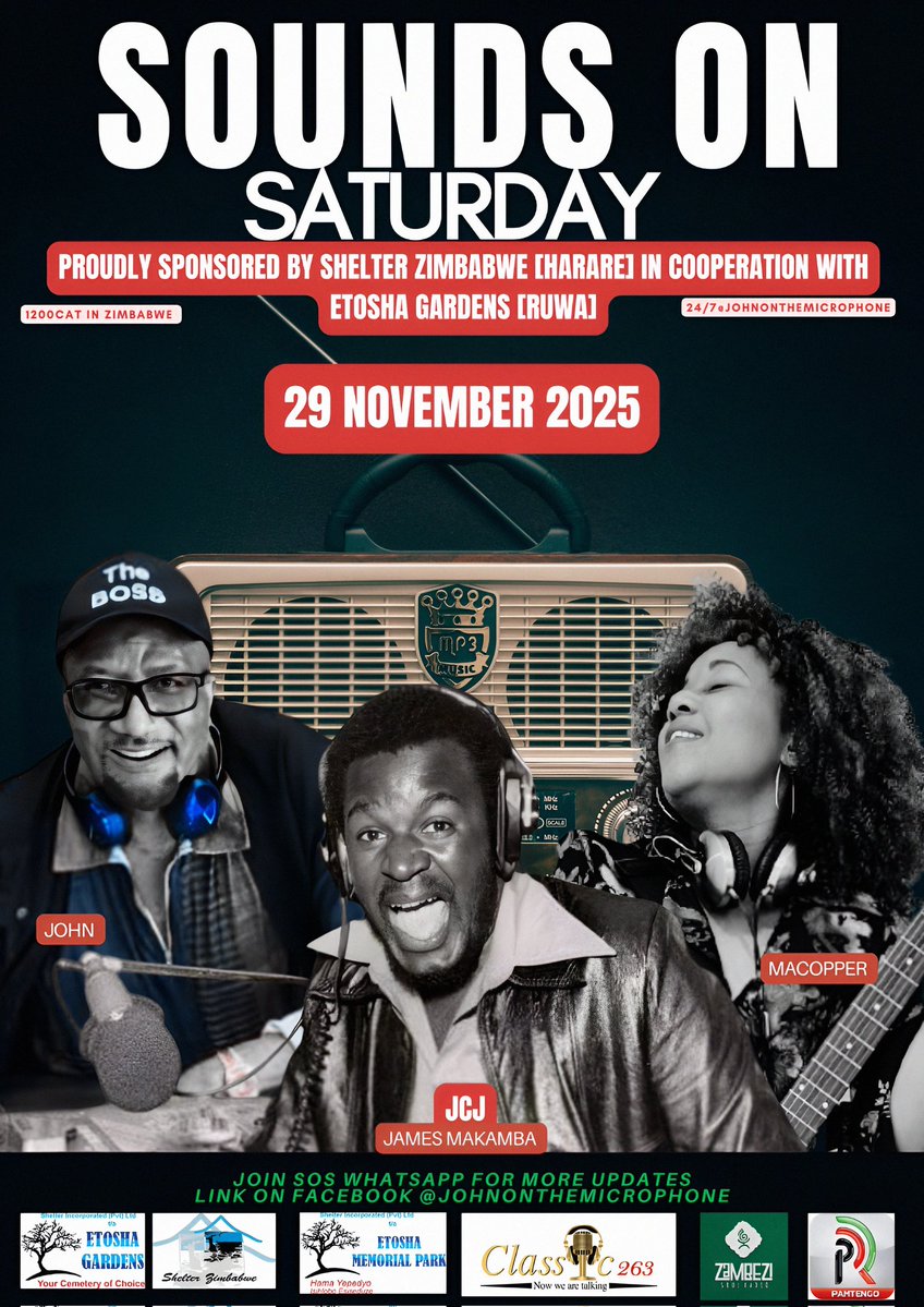 Please don't miss Part 2 with JCJ this coming  Saturday 
#Sounds On Saturday 
#John The Boss 
#James Makamba