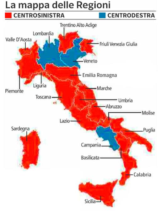 granmartello's tweet image. Regioni governate dal centrosinistra nel 2015 a sinistra e nel 2025 a destra. PD solido, stopper arcigno! 10 anni fa ne governavate 17, oggi ne governate  6.

Senatore per fortuna non fa l&apos;allenatore di calcio...