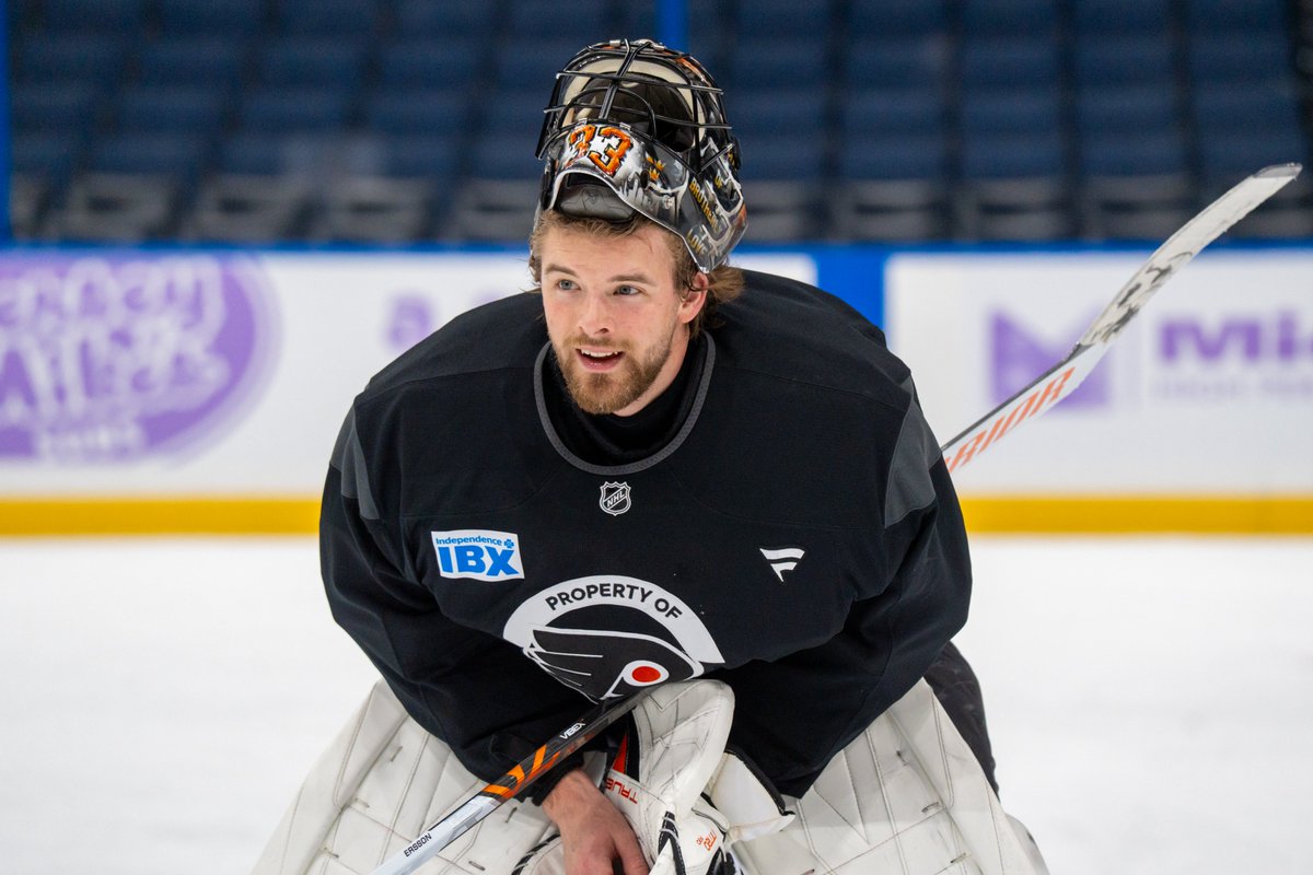 Lineup update for #PHIvsTBL: Goaltender Sam Ersson starts tonight between the pipes.