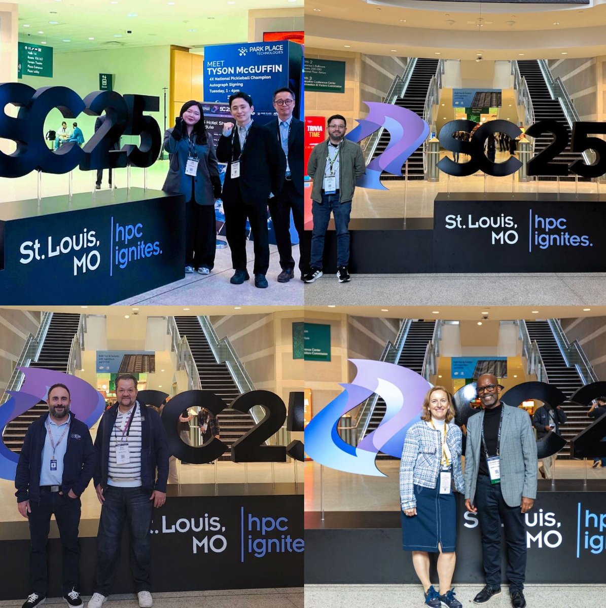 Supercomputing's tweet image. Signs... Signs... Photos of our attendees in front of the SC25 sign!  📸
Thank you so much to everyone who has tagged us with #SC25 and #HPCignites.  We&apos;ll be posting recaps from our incredible exhibitors, attendees, and volunteers through December 31st!