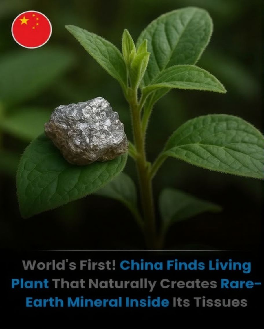 Scientists in China discovered a fern, Blechnum orientale, that naturally accumulates rare-earth elements (REEs) from the soil and forms them into mineral crystals, specifically monazite, within its tissues under ambient conditions. 

This unprecedented biomineralization process