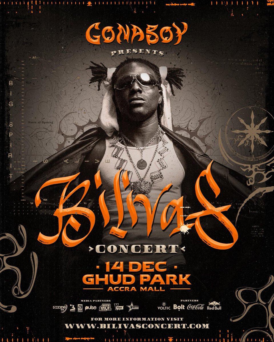 gonaboypsb's tweet image. December 14th go Loud! Remember the date 
BILIVAS CONCERT 
Official GonaBoy Concert clear your calendar and let’s head straight to paak. #bilivasconcert #muniru #gonaboy 🪩
bilivasconcert.com