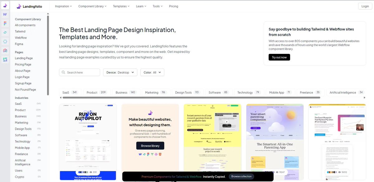usehexus's tweet image. 🎨 Landingfolio - Smooth SaaS layouts that’ll make you rethink your hero section again and again.

landingfolio.com