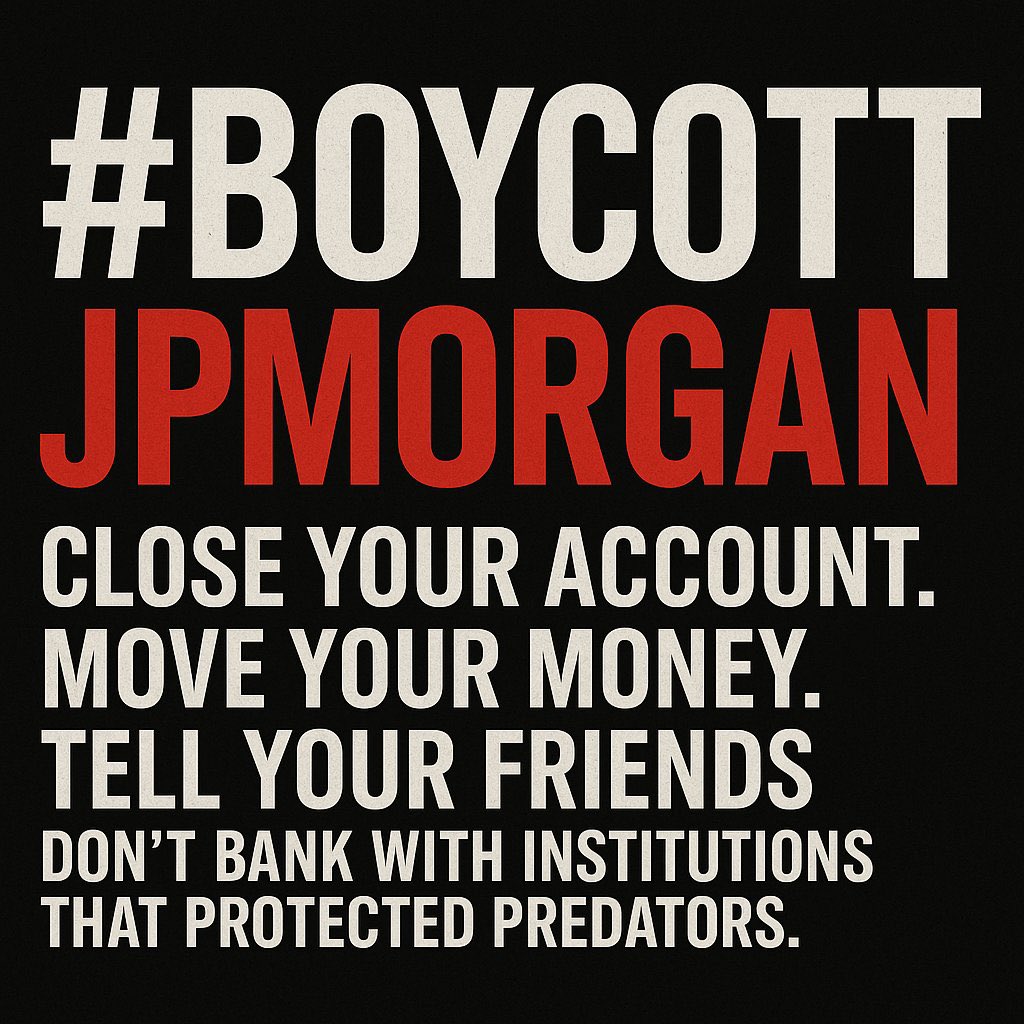 21btccclub's tweet photo. BREAKING: JPMorgan wanted a war with Bitcoin – now they’ve got one.
If a bank attacks BTC companies like MSTR, you don’t reward it with your business. You walk. Move your money to platforms that respect the future.
#BoycottJPMorgan
Credit: Adam Livingston https://t.co/stb1PDMsZG