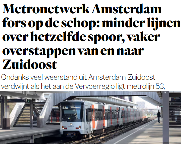 GBP_AdamOost's tweet image. Stadsbestuur duwt verschraling metronetwerk door 😒 parool.nl/amsterdam/metr…

Wij blijven ons hiertegen verzetten!
Hierdoor verliest ons stadsdeel een directe metroverbinding met Diemen en deel Zuidoost (o.a. K-buurt, Gaasperplas).🚇 #Amsterdam #raad020 #Zuidoost #020oost