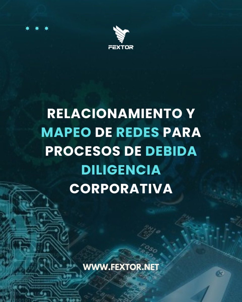 FextorGlobal's tweet image. Investigaciones 🔍 | Identificación y mapeo de redes 🌐

En #Fextor analizamos y documentamos conexiones para revelar patrones clave

🔗 Metodologías avanzadas
📊 Análisis estratégico
🌍 Detección de vínculos ocultos

Información precisa para decisiones seguras.
#NetworkAnalysis
