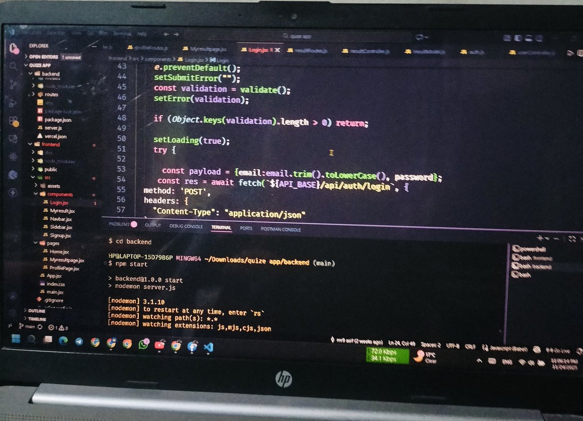 mr9asif's tweet image. Almost finished building my #TechQuiz app for a college project. I followed a YouTube guide for most parts, but I built the entire profile feature myself. Step by step, learning and improving every day! 💻🚀

#technology #MERN #developer #Project2025
