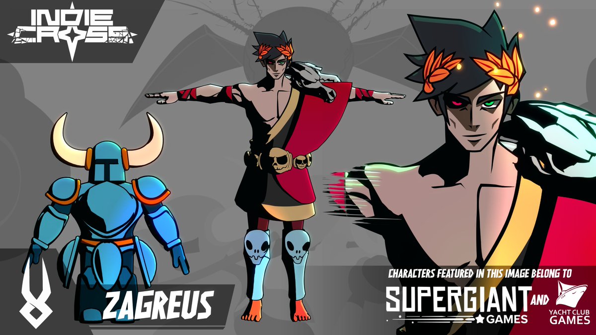 New look at Zagreus #INDIECROSS

+ Some Info
-He'll be paired with Shovel knight
-He'll be using Zeus shield
-He'll be able to call any Olympian at any time during a fight
-Takes place after Hades 1 but Before Hades 2