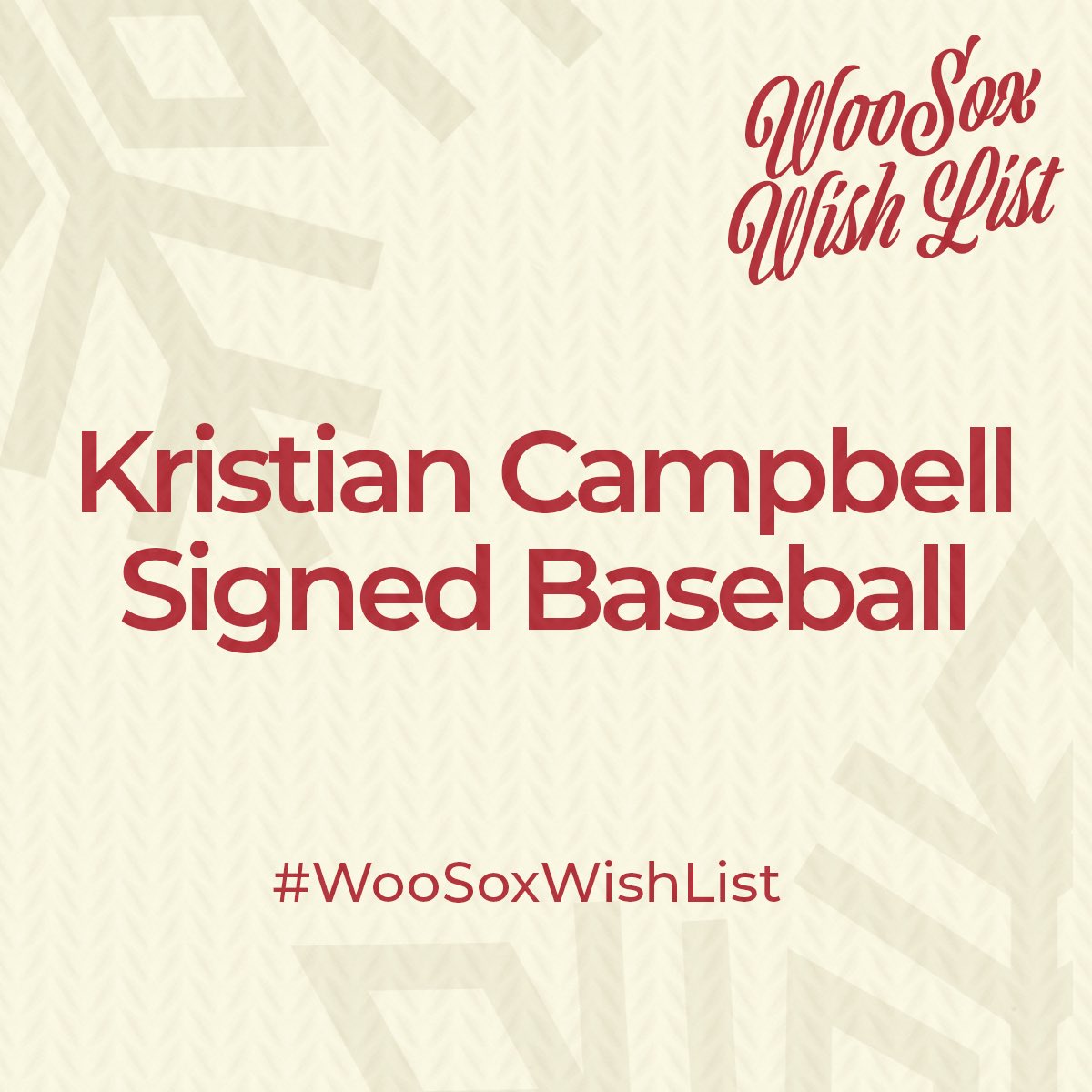 WooSox's tweet image. Kristian Campbell autographed baseball, anyone? 🎁 #WooSoxWishList 

RT for a chance to win!