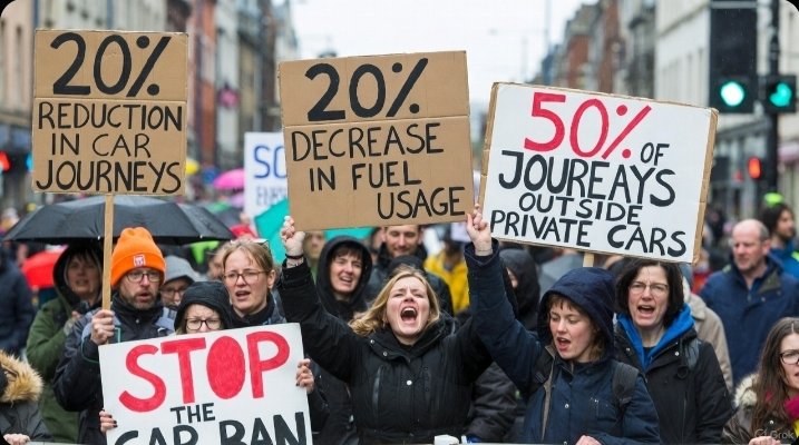 🇮🇪 THE IRISH GOVERNMENT DROPPED A 253-PAGE PLAN TO KILL YOUR CAR (Future Forty) 
🚙 💀 

Slash car journeys by 20% by 2030 

Cut fuel usage by 50% (yes, HALF) 

Force 50% of ALL trips out of private cars.

They want you walking, cycling or crammed on a bus in the pissing rain