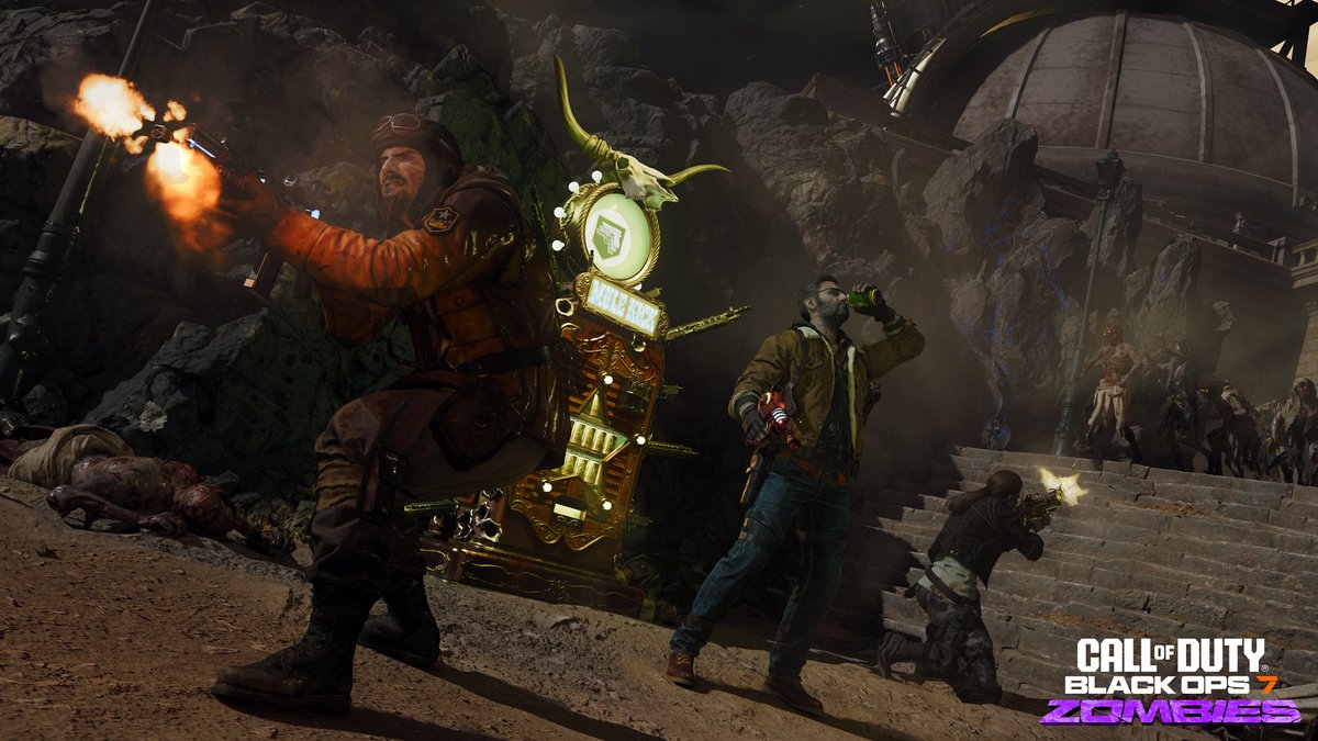 CallofDuty's tweet image. When it comes to the undead, more firepower is always better. Get ready for the return of the Mule Kick Perk-a-Cola: carry a third primary weapon and boost your ammo &amp;amp; Equipment.

Its new Major &amp;amp; Minor Augments are absolute game-changers, including discounted Perks and a chance…