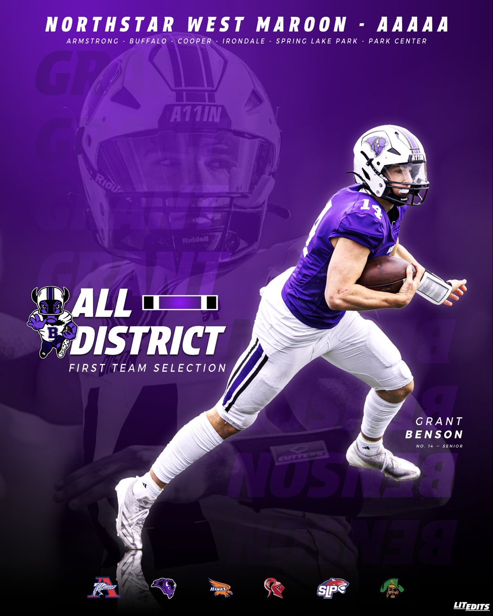 <a href="/HansPederson81/">Hans Pederson (2026)</a> <a href="/BHSBison/">Buffalo Bison</a> <a href="/BisonFBBoosters/">Buffalo Bison Football Boosters</a> <a href="/lakeconference_/">The Lake Conference Network</a> <a href="/laplante71/">Robert LaPlante</a> <a href="/LitEditsLLC/">LitEdits LLC</a> First Team All-District

≫ Grant Benson (SR)

#𝗔𝟙𝟙𝗜𝗡 🦬🏈