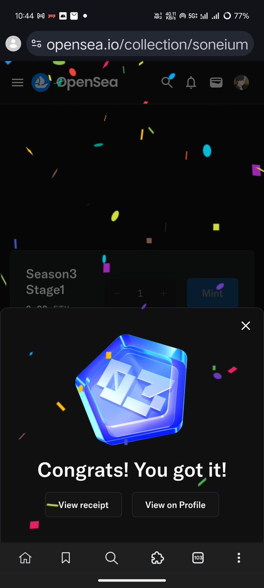 0x_warner's tweet image. 🔥 Season 3 Badge FINALLY MINTED! 🔥

~3 Badge minted in a row, 4th ongoing as well🔥

~Just secured my @soneium Season 3 Stage 1 badge on OpenSea📀

#Soneium #web3 #season3 #OpenSea

@0xRamz
@Rahul66267247
@Ashishbhai321 
@Nielre_1