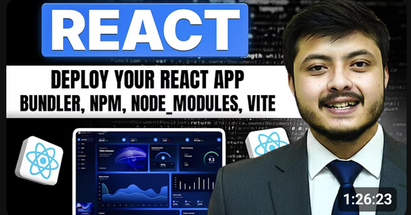 JP100x's tweet image. 🚀Day 40 
⚡ npm basics
⚡ Setting up React with Vite 
⚡ How bundlers speed up development
⚡ Dev server, HMR &amp;amp; Fast Refresh
⚡ JSX transformation (esbuild + Babel)
⚡ Understanding plugins, package.json &amp;amp; versioning
⚡ Why .jsx matters
⚡ ESLint &amp;amp; StrictMode
@rohit_negi9