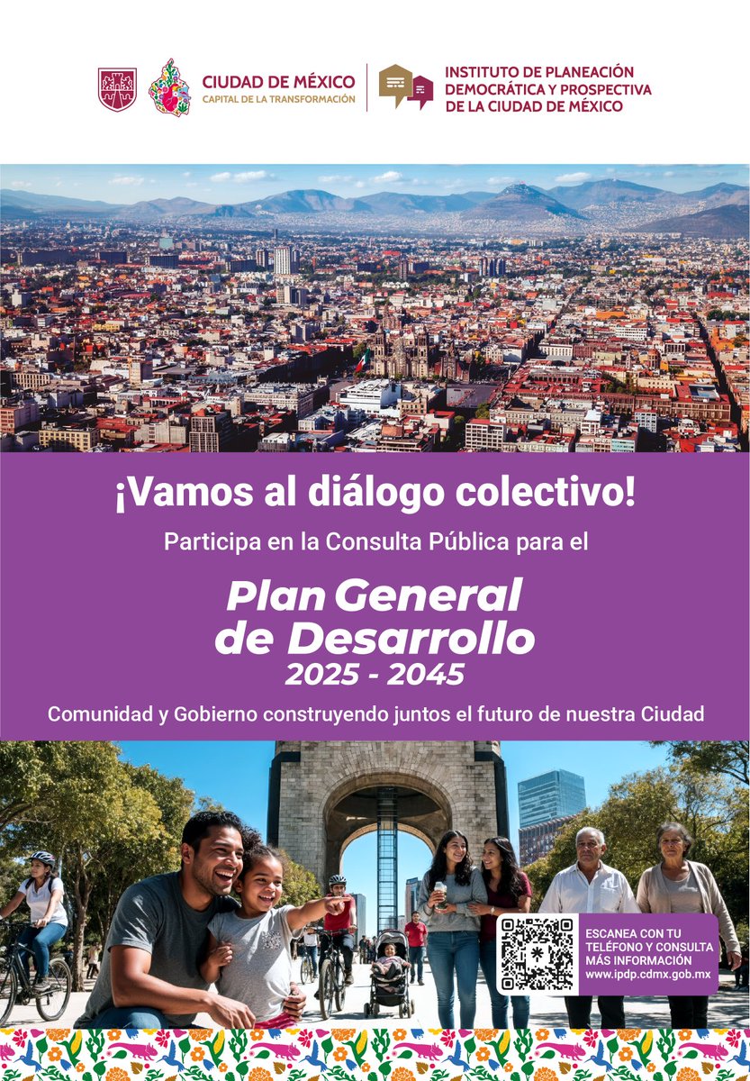 Participa a la Consulta Pública del #PlanGeneralDeDesarrollo de la Ciudad de México 2025–2045.
Entre todas y todos transformamos la capital.
👉 bit.ly/49bLG1M
#CapitalDeLaTransformación