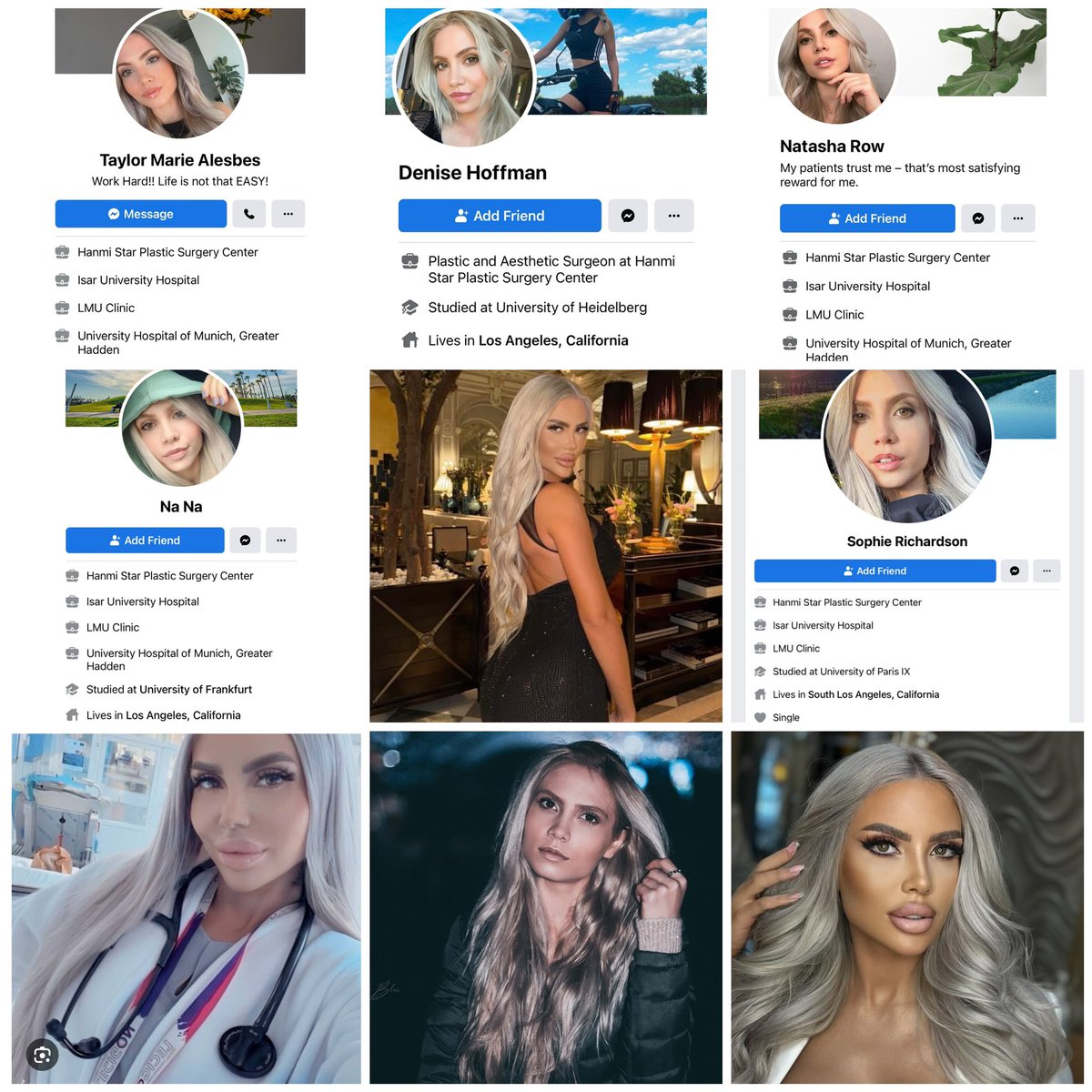 Mobeon's tweet photo. I discovered this Romanian woman true identity of the nefarious Facebook accounts. Gabriela’s ego had to validate her cosmetic surgery decisions and  medical credentials by constantly displaying herself on social media. #CryptoMarket #bucharestromania @coinbase https://t.co/T2I7QHB7uw