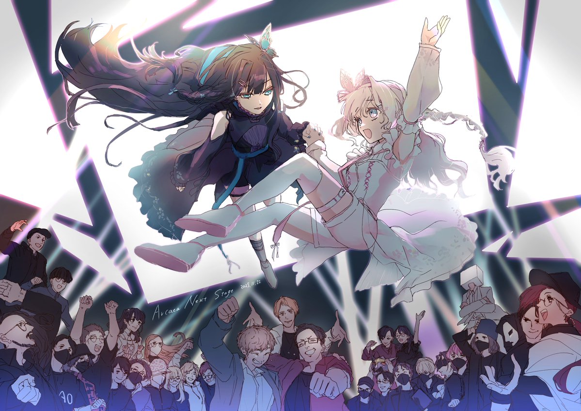 #arcaea_nextstage　#arcaea_art
人生の思い出に残るような、最高の一日でした！！！
出演者のみなさま、運営のみなさま、素敵なイベントを本当に本当にありがとうございました！
Thank you to all the staff members for the great event!
Arcaea最高！TANO*C最高！の気持ちを込めたFanArtです🫶