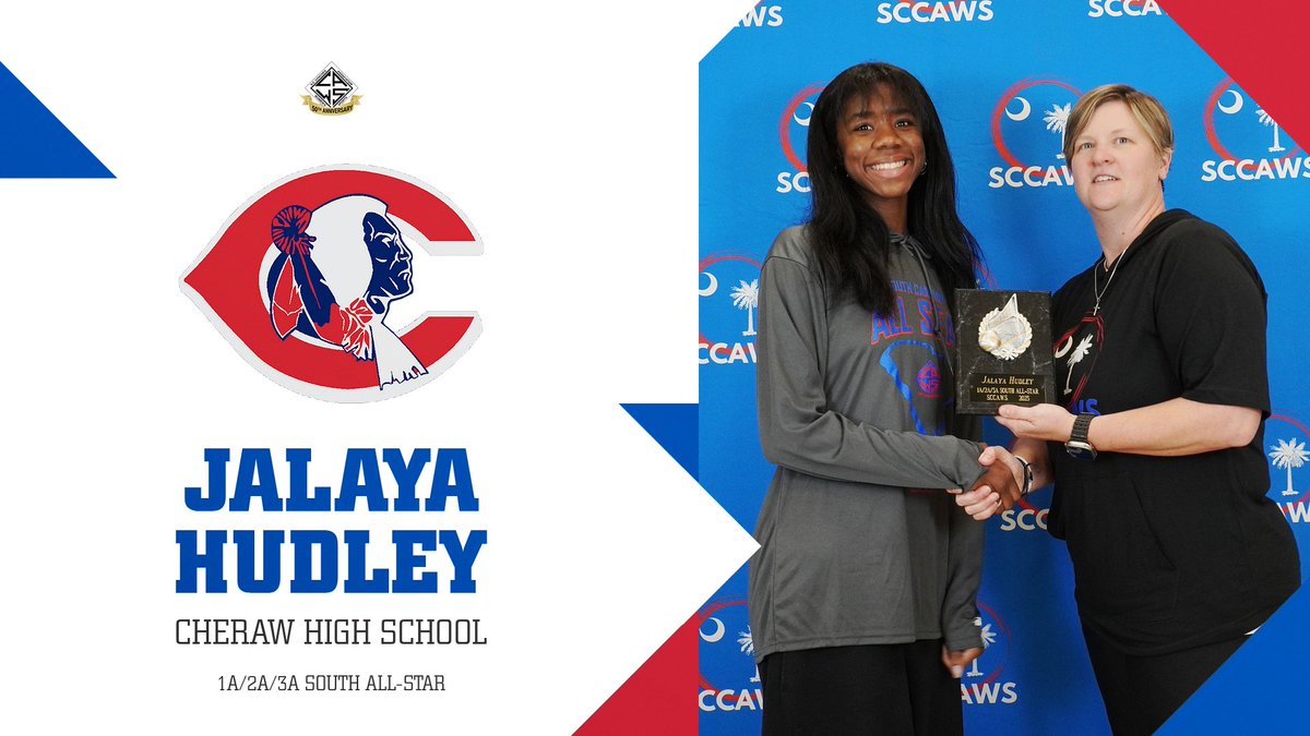 Jalaya Hudley representing <a href="/cherawbraves/">Cheraw High Athletics</a> at the 1A/2A/3A All-Star game! We're proud of you!
<a href="/carolinacoaches/">South Carolina Athletic Coaches Association</a>