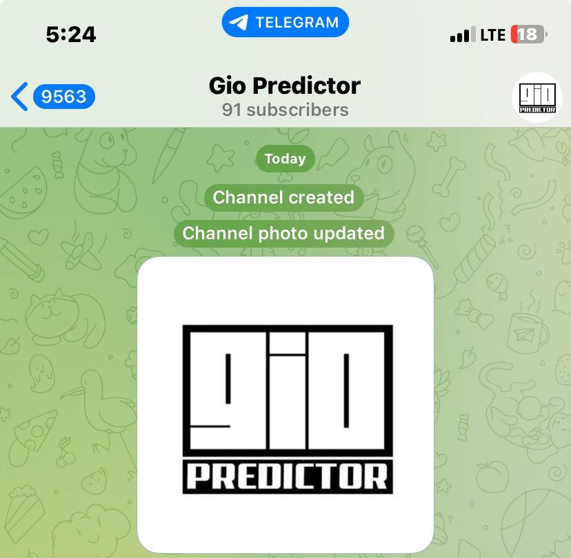 GioPredictor's tweet image. I have created a new telegram channel, kindly join