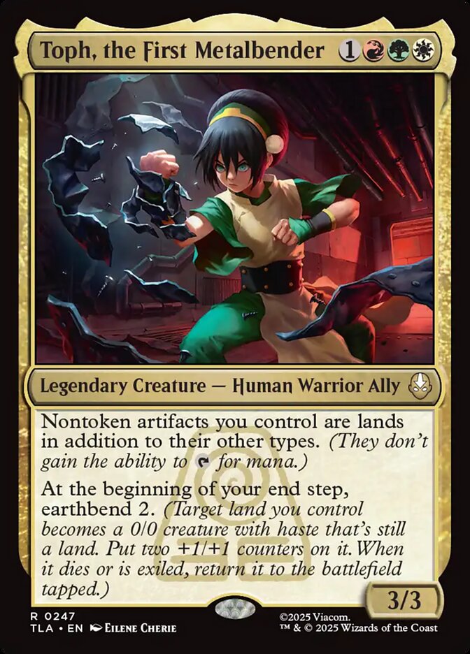 Everybody talks about the last airbender, but what about he first metalbender? Toph is our next build-around commander.  #MTGxATLA #commander