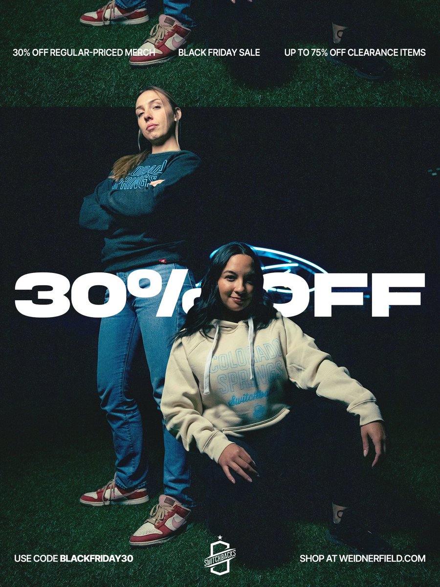 SwitchbacksFC's tweet image. Why wait for Friday?

Our Black Friday deals start now. You can get 30% off regular-priced gear with code BLACKFRIDAY25 + up to 75% off clearance items. Shop now before the sale ends on Dec 1st at 11:59 pm.

Shop now: weidnerfield.com/collections

#switchbacksfc #blackfriday…