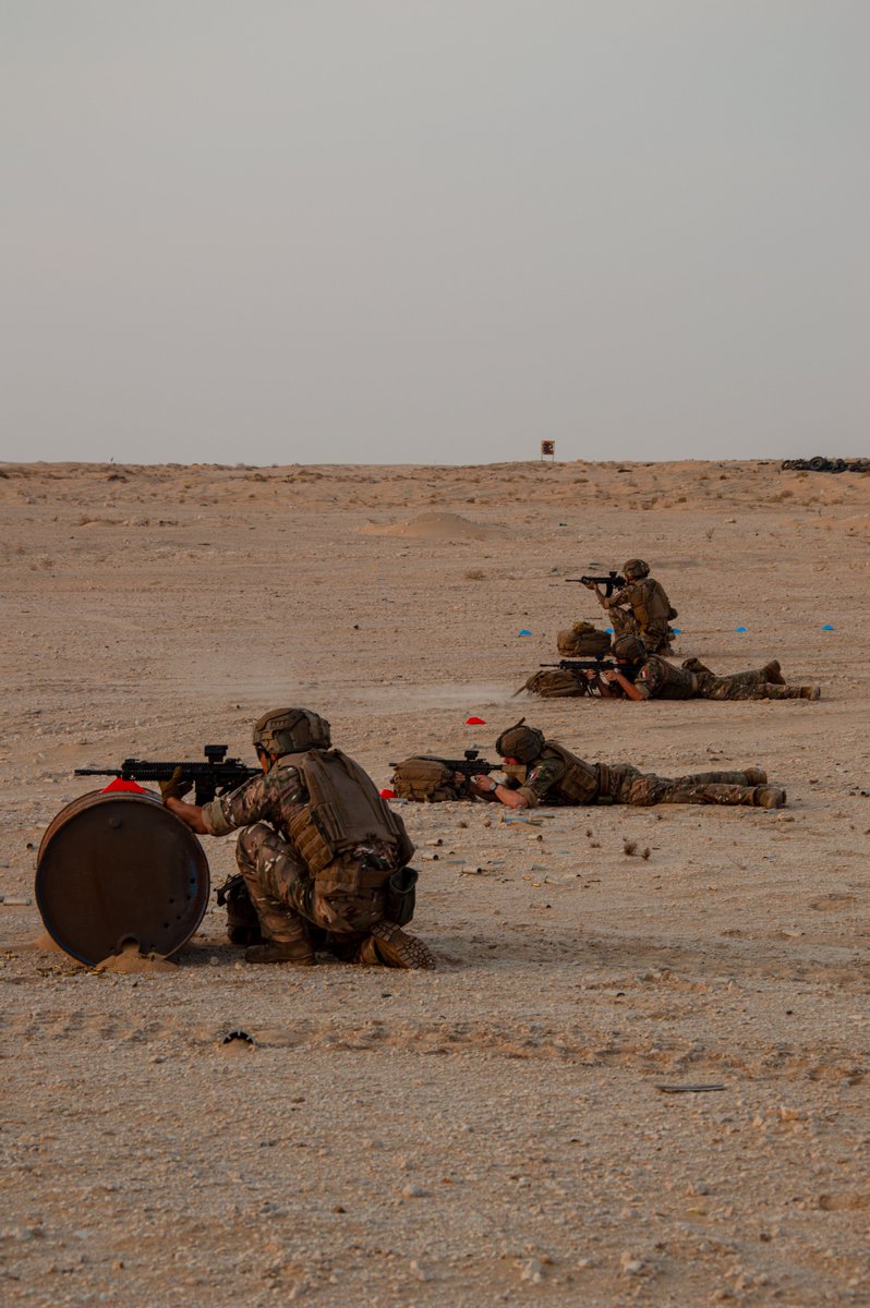 Avec le <a href="/35emeRI/">35eme Régiment d'infanterie</a> sur l'exercice interalliés 🇫🇷🇬🇧🇶🇦🇺🇸🇮🇹🇹🇷 #FerociousFalcon6 au Qatar.

➡️ Du côté 🇫🇷, 1 état-major tactique réduit, 1 élément léger d’intervention, 1 section VBCI et 1 équipe de soutien médical
➡️ Combat en zone désertique
➡️ Contribution à la stabilité régionale
