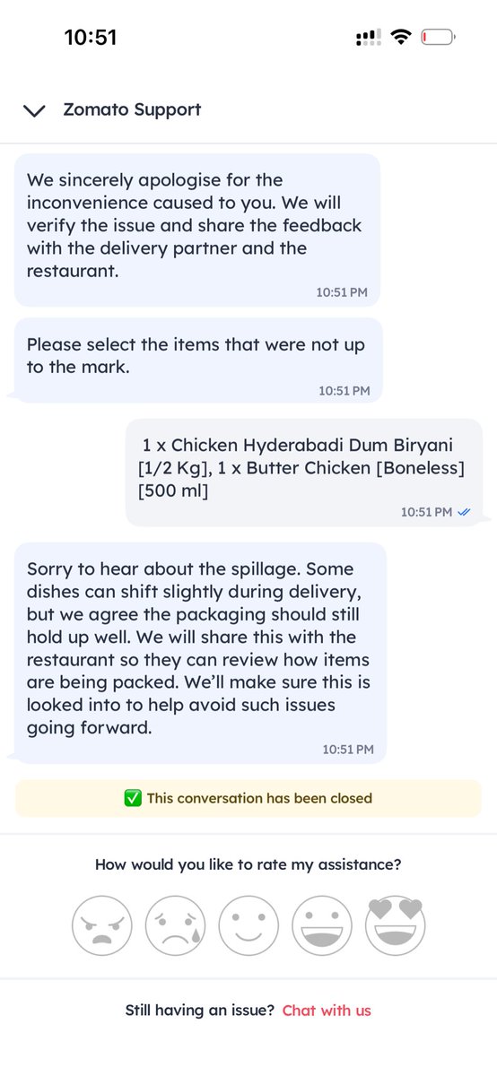 PratiikkMange's tweet image. Ordered food from @zomato @BiryaniByKilo and it arrived like this. Still hungry and all I get are useless replies instead of help. Please fix this! 😔
#ConsumerHelp #OrderIssue #Zomato #BiryaniByKilo
