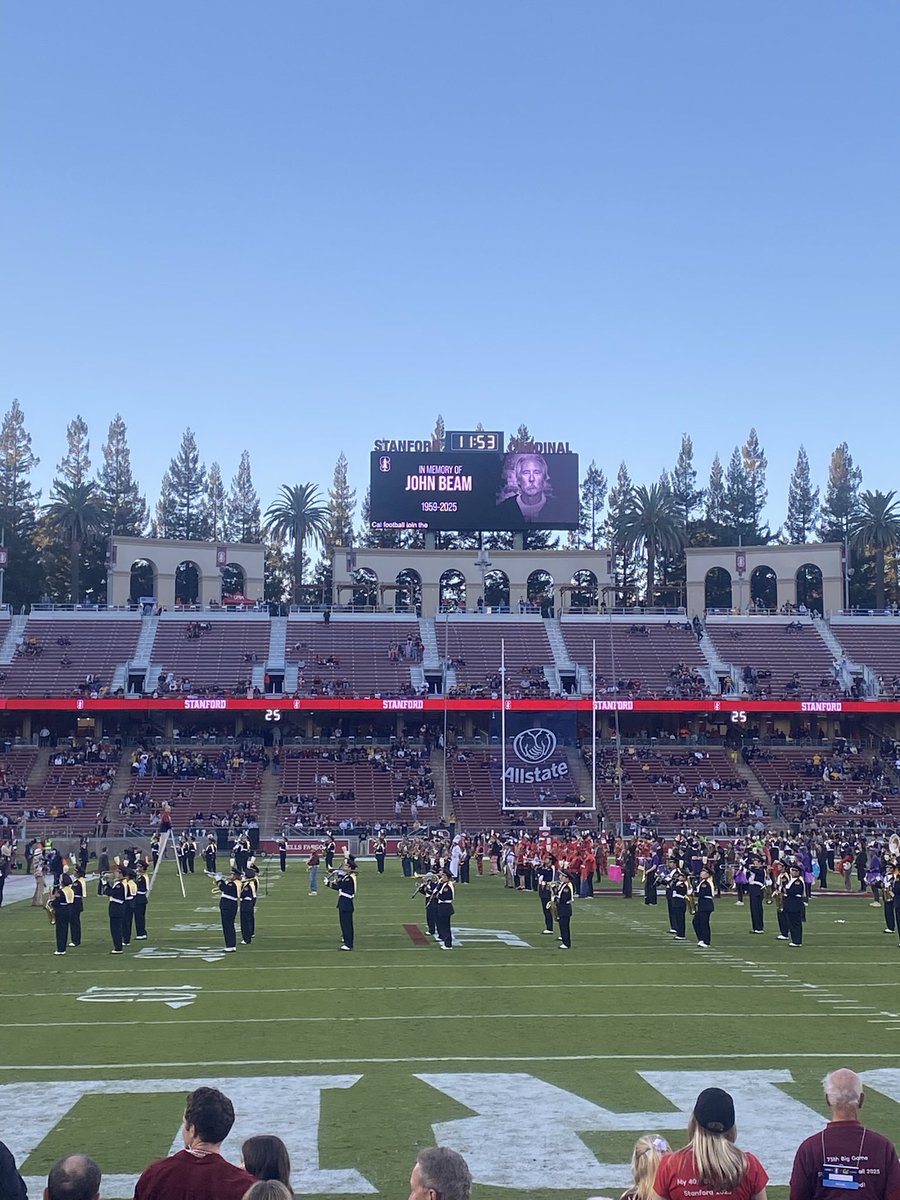 CoachDicko's tweet photo. Shoutout to @StanfordFball for the moment of silence for @beam_coach on #BigGame Saturday. 

“Legends never truly die; their impact lives on in the hearts they’ve touched and the lives they’ve changed.”

#ForeverGrateful #2ClapsReadyReady #OaklandLegend #JohnBeam https://t.co/aBCUEgyhZV