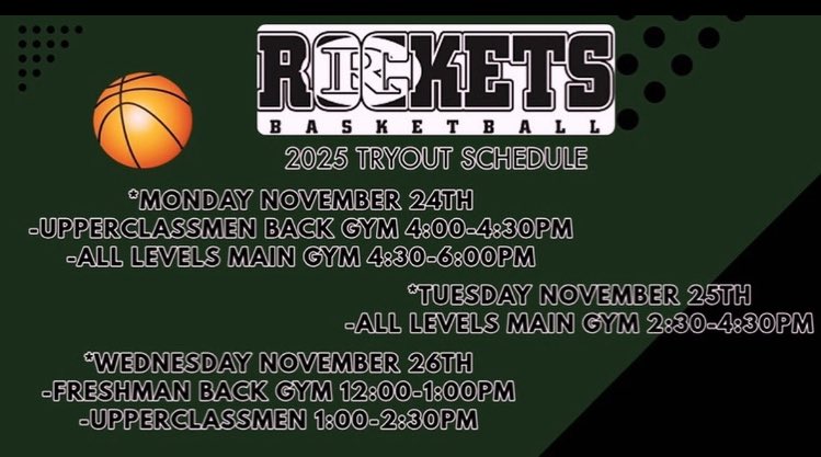 Tryouts and a New Season Begin TODAY! 

Let’s Go! 🚨 🚨 👏🏼 👏🏼 

#RELENTLESS #HazletProud 🚀🏀

<a href="/RaritanAD/">T.J. O’Donnell</a> 
<a href="/RaritanHigh/">Raritan High School</a> 
<a href="/PamelaMassimini/">Pamela Massimini</a> 
<a href="/DrRidleyHazlet/">Scott Ridley</a> 
<a href="/HazletProud/">Hazlet Township Public Schools</a>
