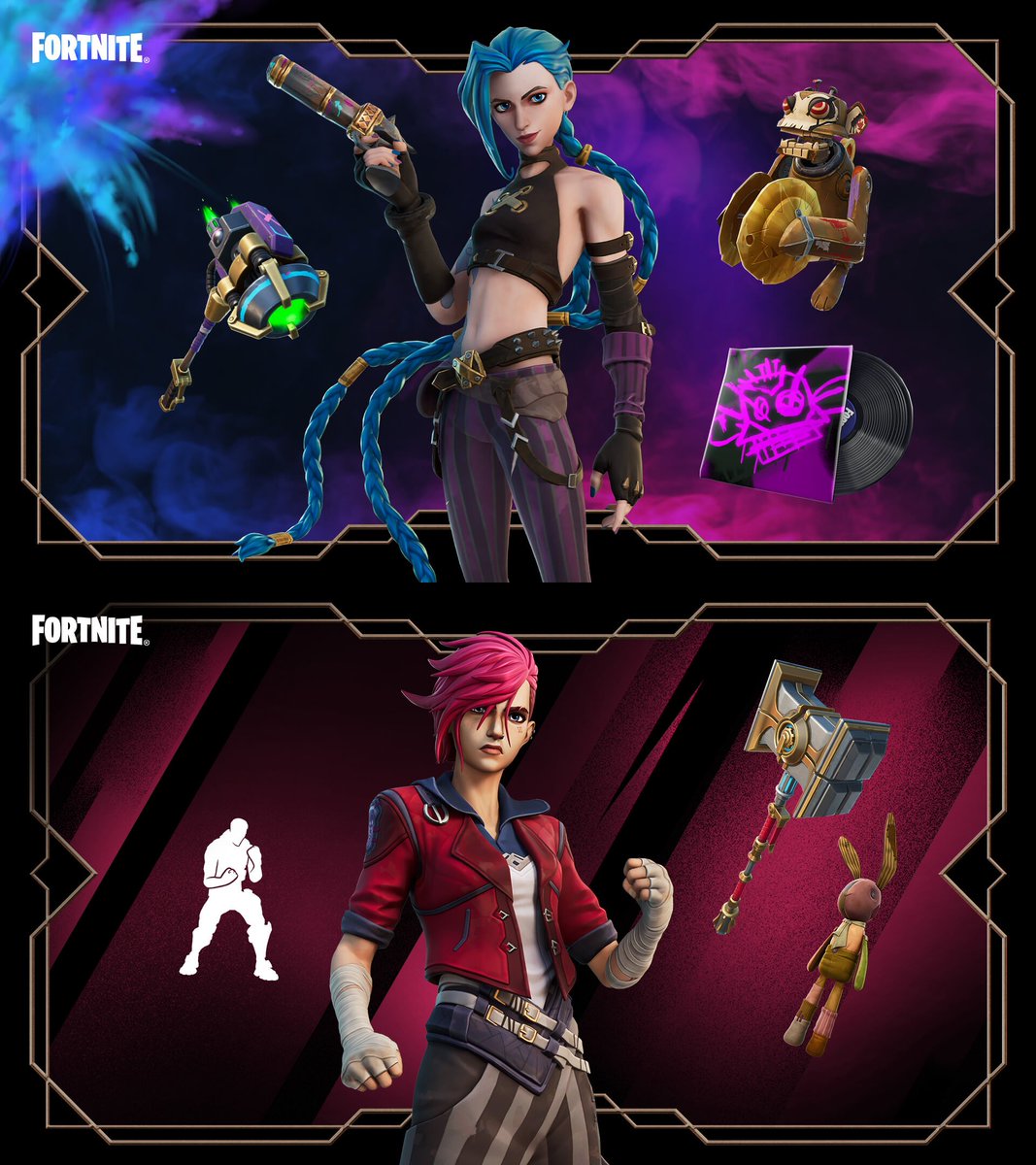 iannzits's tweet image. 🚨 FORTNITE x ARCANE — JINX E VI RETORNARÃO À LOJA NO CAPÍTULO 7: TEMPORADA 1

via @hypex