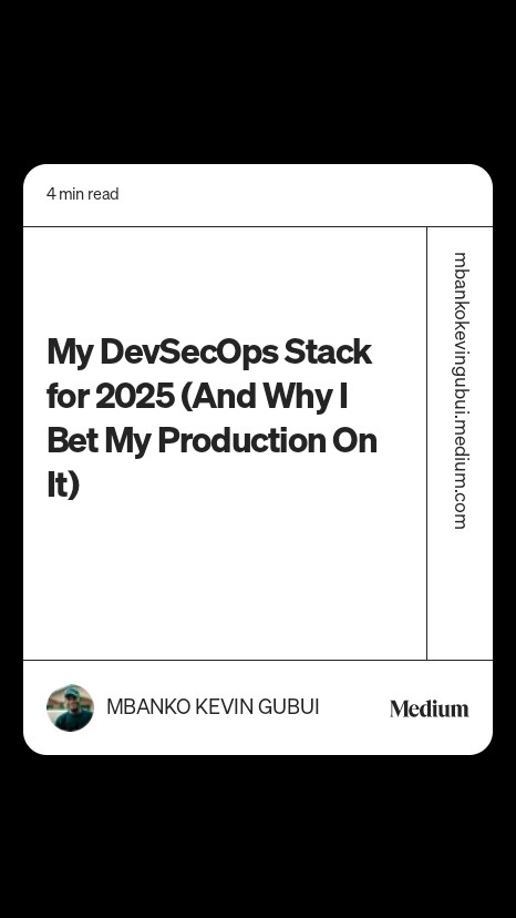 Mbanko_kevin's tweet image. Nothing scares me more than clusters that behave differently because of manual changes.
GitOps removes that entire class of headaches.

mbankokevingubui.medium.com/my-devsecops-s…