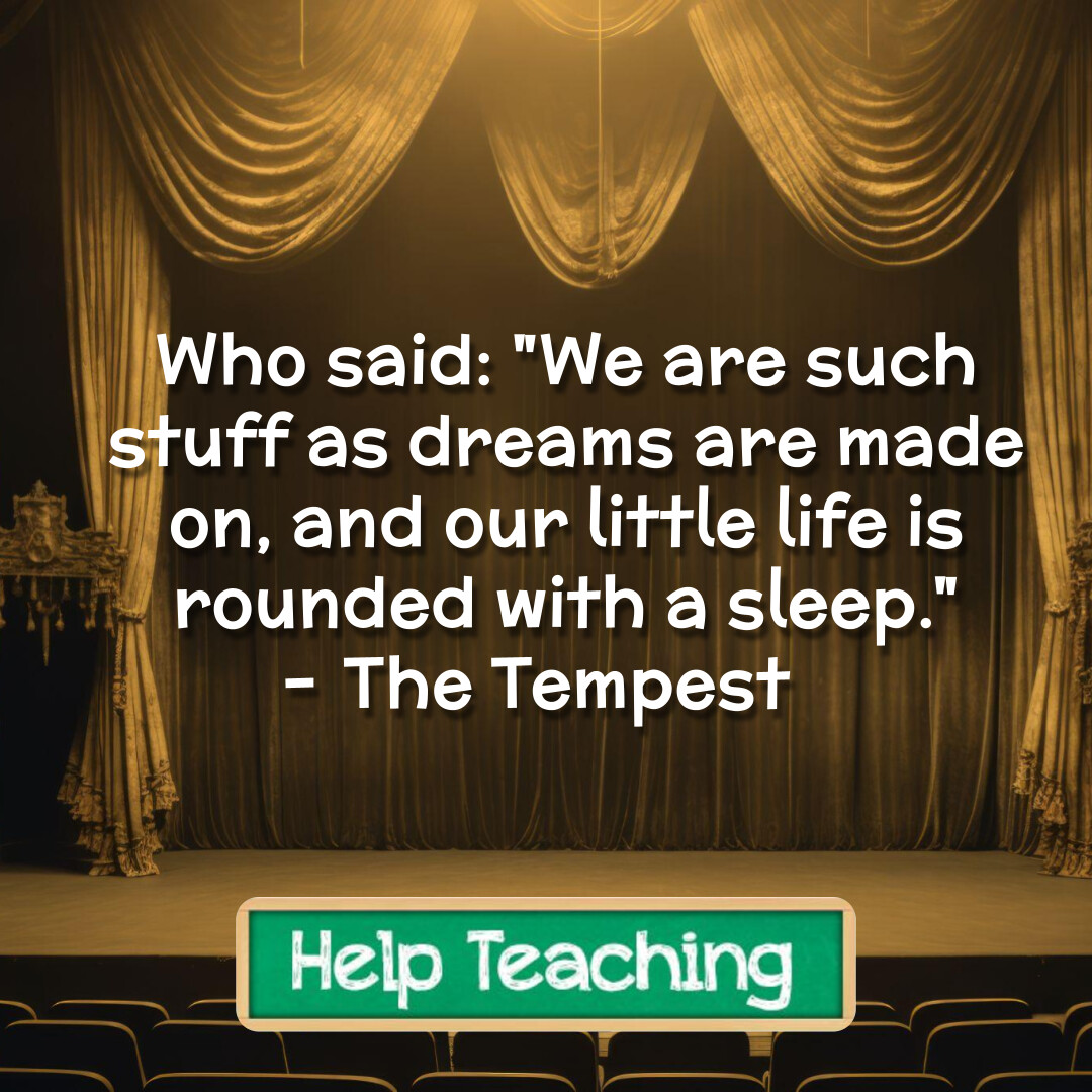 helpteaching's tweet image. 🔥 Reading The Tempest to your class? Save time with ready-to-use act-by-act quizzes! No need to create questions from scratch. Plus with a subscription, quizzes are automatically graded!
🔗rpb.li/uEG

#TeacherLife #SaveTime #ELA #TheTempest
