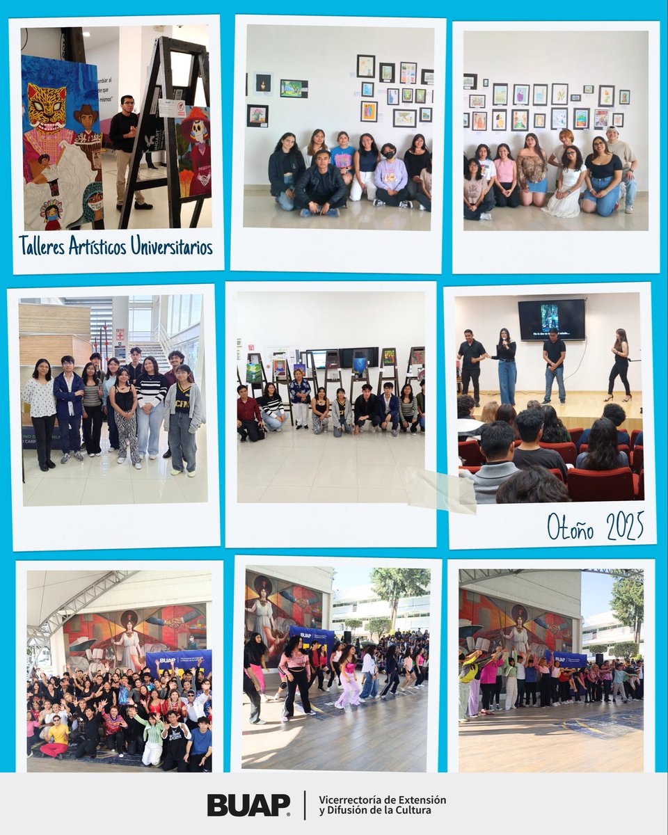Cultura_BUAP's tweet image. ¡Y así cerramos el telón de nuestros Talleres Artísticos Universitarios de otoño! 🎭🍂 Ha sido una temporada llena de aprendizaje y descubrimientos. Estudiantes del Área de la Salud y CU fueron los que formaron parte de esta aventura creativa🎨. 
#CulturaBUAP