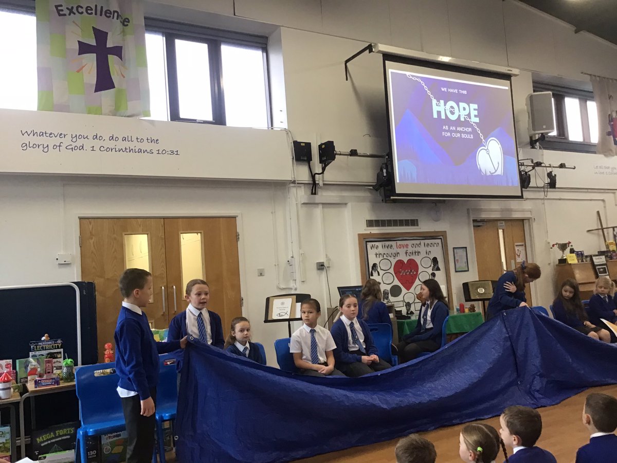 Thank you to Worship Warriors for leading this morning’s worship on the Christian value of hope. We learned that hope is like an anchor during stormy times and our hope is strongest when we are connected and have support from those around us. Hebrews 6:19